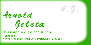 arnold geleta business card